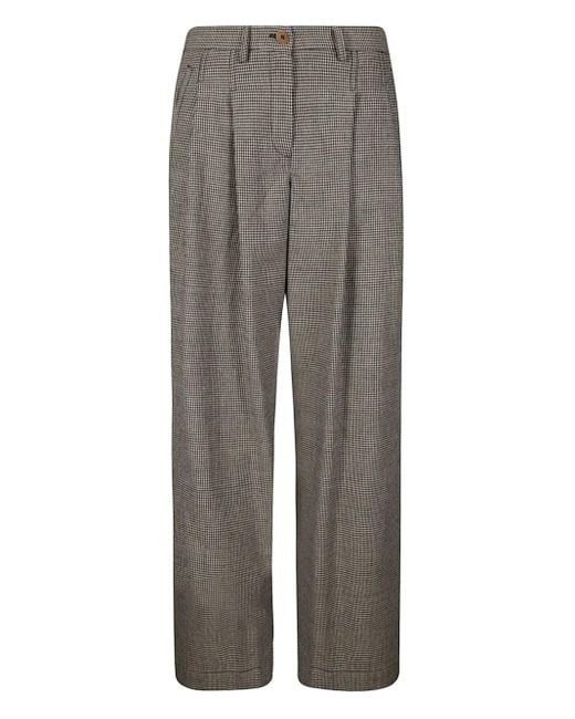 Jejia Gray Katherine Houndstooth Pleated Trousers