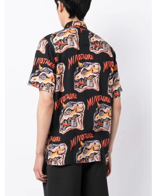 Endless Joy Black "Minotaure" Short-Sleeve Shirt for men
