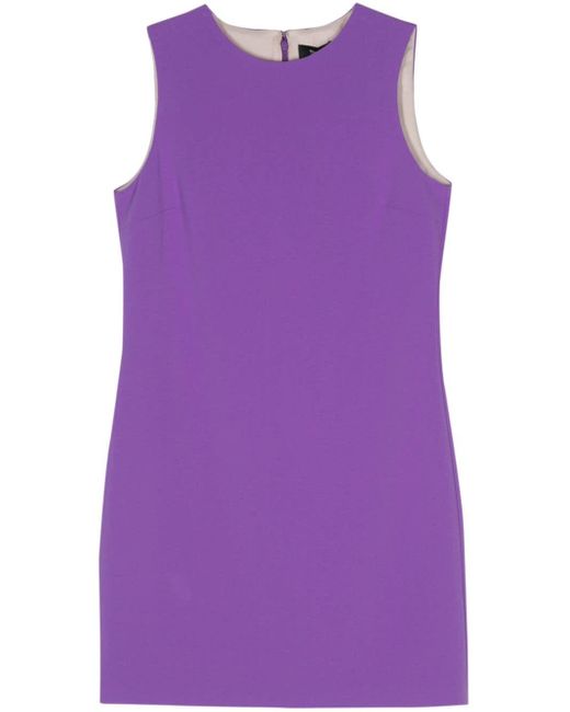 Theory Crepe Mini Dress Purple