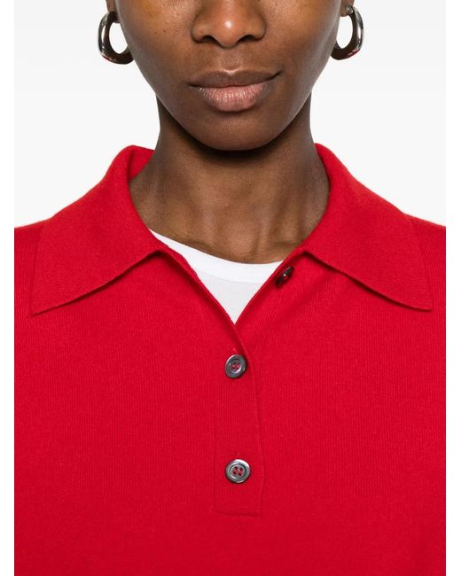 Polo Con Botones Rohe de color Red