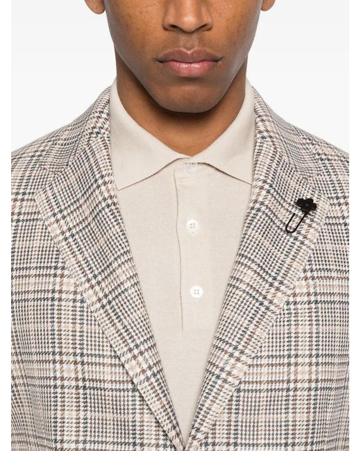 Chaqueta A Cuadros Con Botones Lardini de hombre de color White