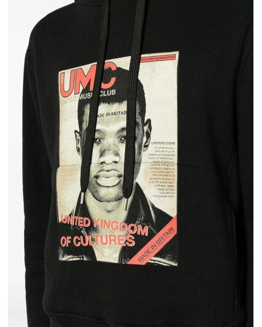 Neil Barrett Black Photograph-Print Jersey Hoodie for men