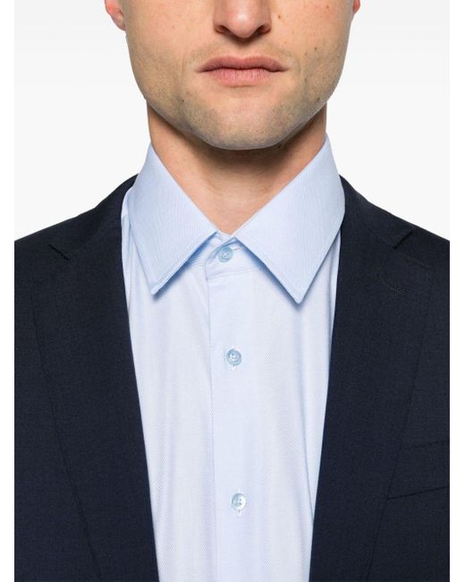 Camicia con colletto classico di Karl Lagerfeld in White da Uomo