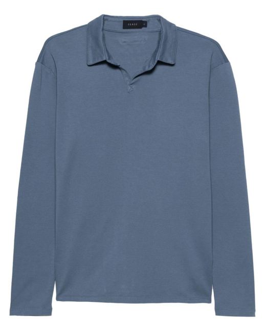 Sease Blue Supima-cotton Polo Shirt for men