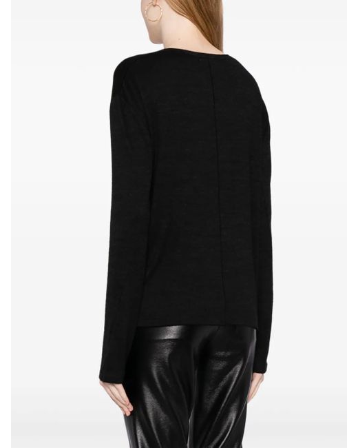 Rag & Bone Black Hudson Fine-Knit Sweatshirt