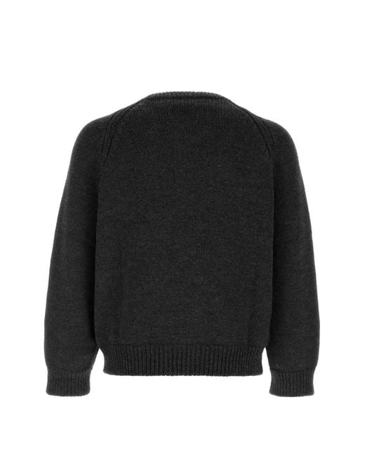 Our Legacy Black Shore Button-Placket Sweater for men
