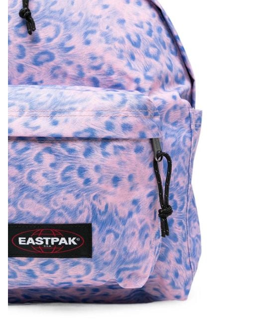 Eastpak Purple Leopard-Pattern Backpack for men
