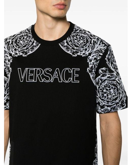 【VERSACE】Barocco Silhouette Logo T-shirt/全国送料無料 バロッコ シルエット ヴェルサーチ T シャツ - メンズ – myCompañero