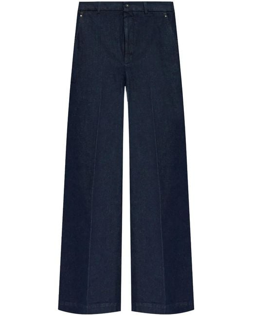 Moncler Blue Wide-Leg Jeans