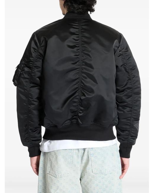 Alpha Industries Black Zip-Up Bomber Jacket for men