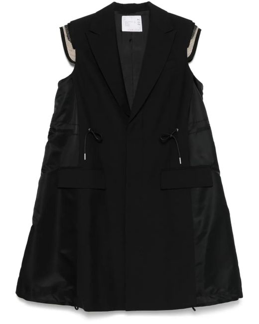 Sacai ノースリーブ コート Black