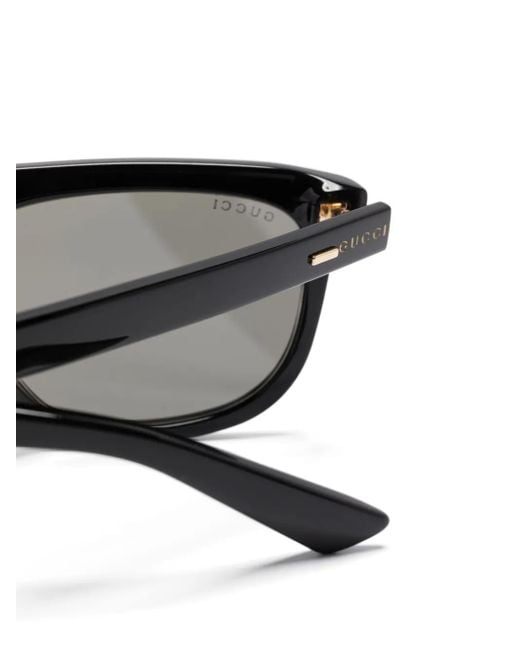 Gucci Gray Oval-Frame Sunglasses for men