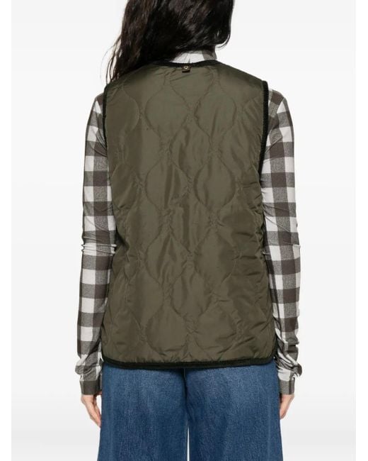 Barbour キルティング ベスト Green