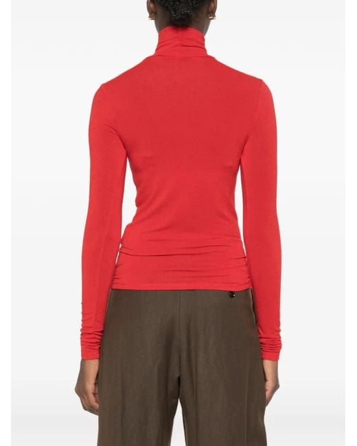 Tela Red Matilde Roll-Neck Long-Sleeve Top
