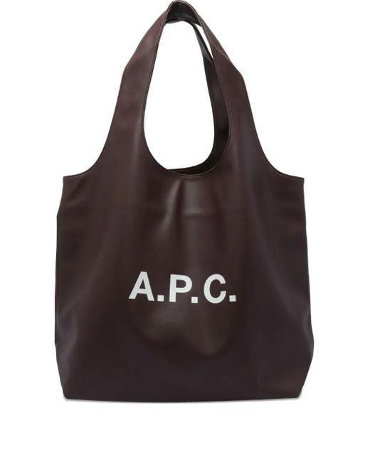 A.P.C. Black Handtasche mit Logo-Print