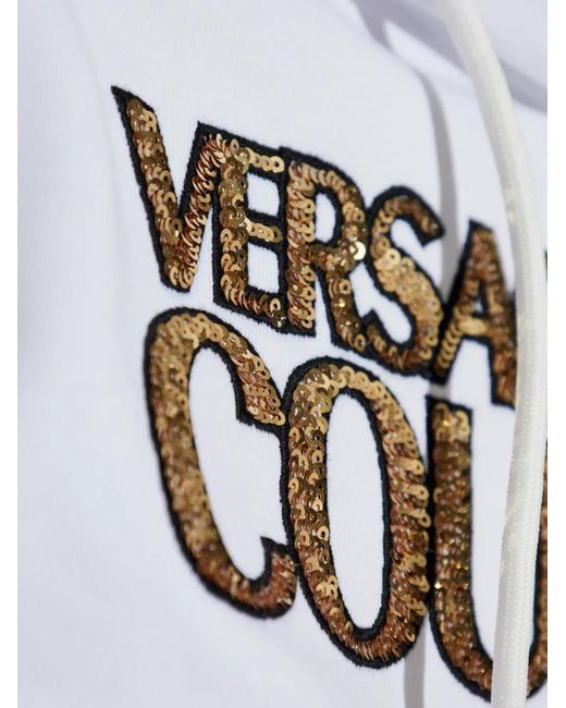 Versace Jeans Couture White Cotton Hoodie