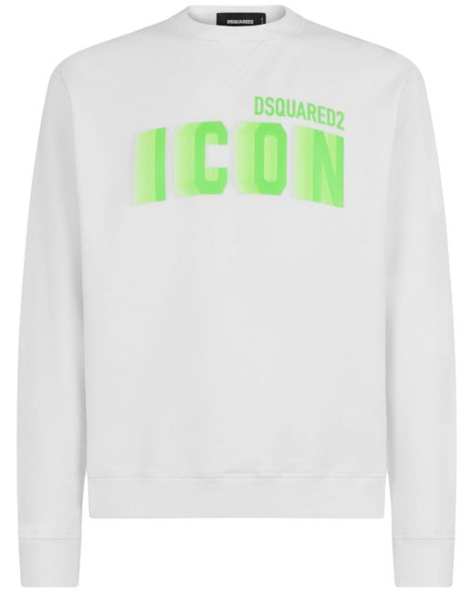 DSquared² Green Logo-print Cotton Sweatshirt for men
