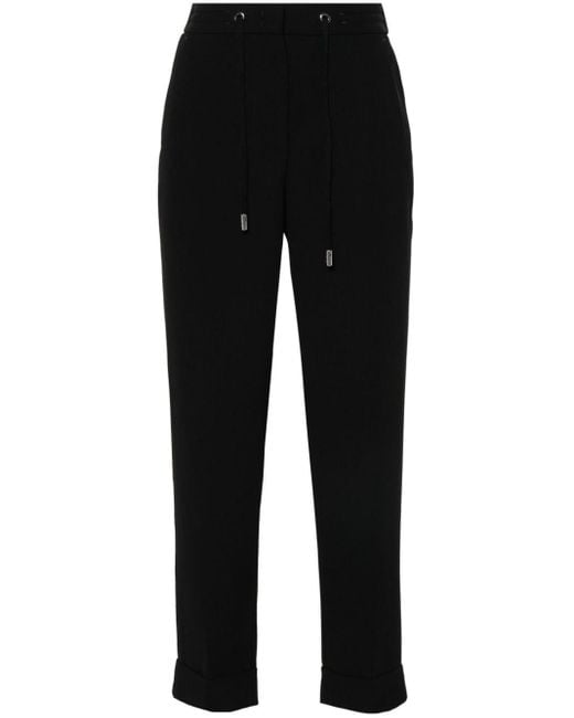 Peserico Black Cropped-Hose mit Tapered-Bein