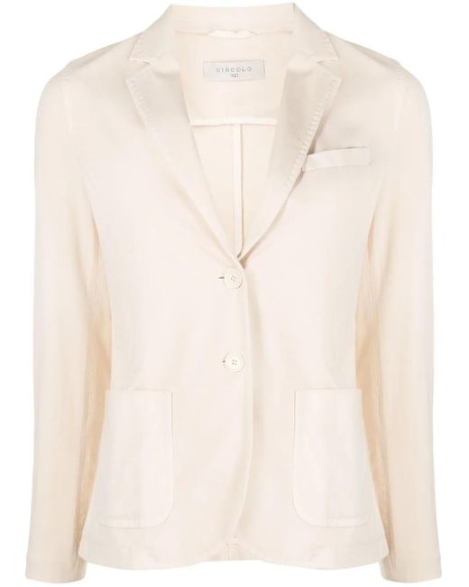 Circolo 1901 Natural Single-Breasted Blazer