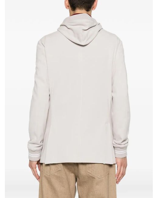 Chaqueta Con Capucha Eleventy de hombre de color White