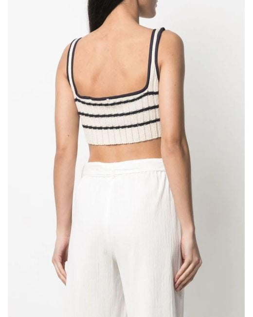 Lorena Antoniazzi Multicolor Ribbed-Knit Cropped Top