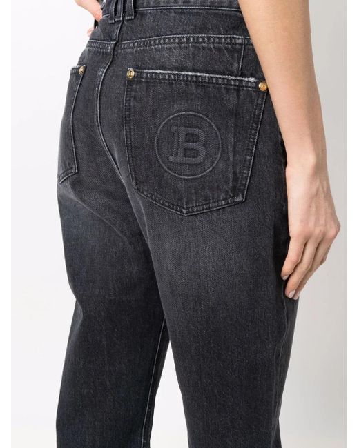Balmain Blue Low-Rise Boyfriend Jeans