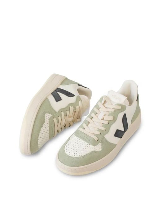 Veja White V-10 Low-Top Sneakers