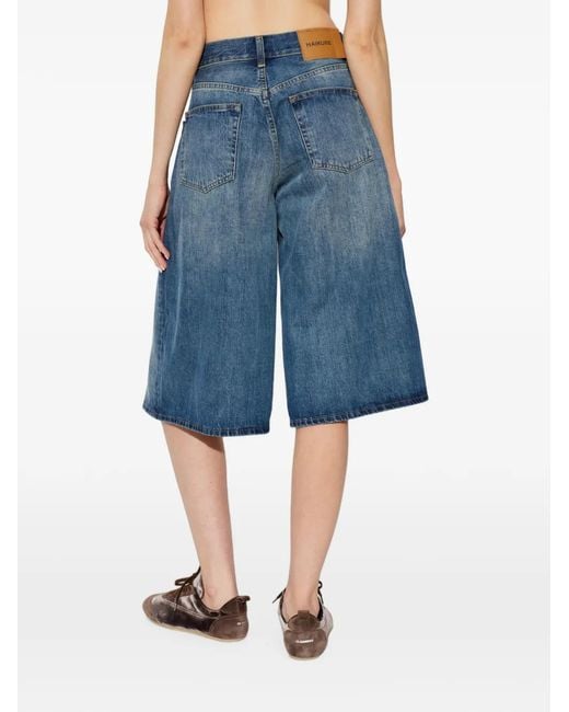 Haikure Blue Legacy Whiskered-Effect Shorts