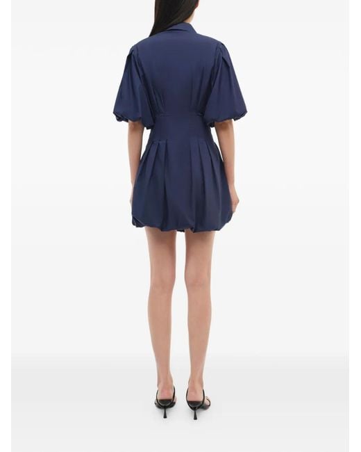 Robe Courte Cleo À Manches Bouffantes Jonathan Simkhai en coloris Blue