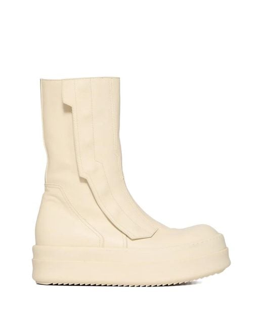 Rick Owens Natural Temple Moto Turbogeo Boots for men