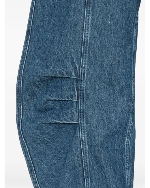 ROTATE BIRGER CHRISTENSEN Blue Denim Cargo Trousers