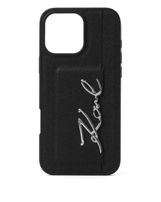Karl Lagerfeld Black Logo Iphone 16 Pro Case