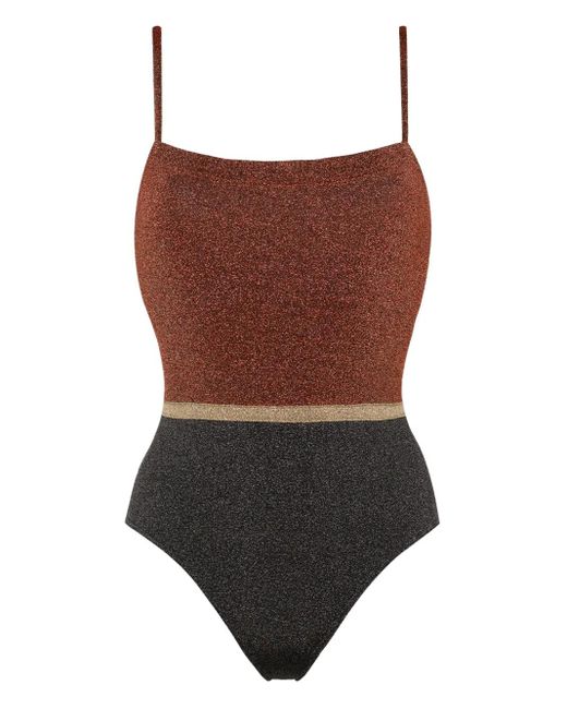 Eres Brown Calanque Lurex Swimsuit