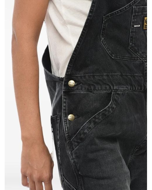 Washington DEE-CEE U.S.A. Black Distressed Denim Jumpsuit