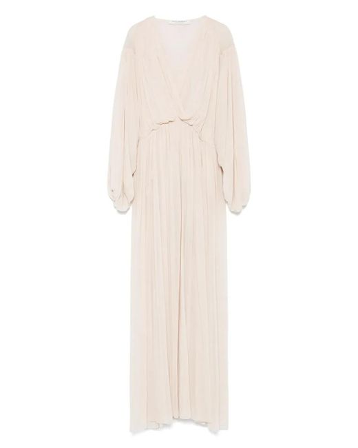 Philosophy Di Lorenzo Serafini White V-Neck Maxi Dress
