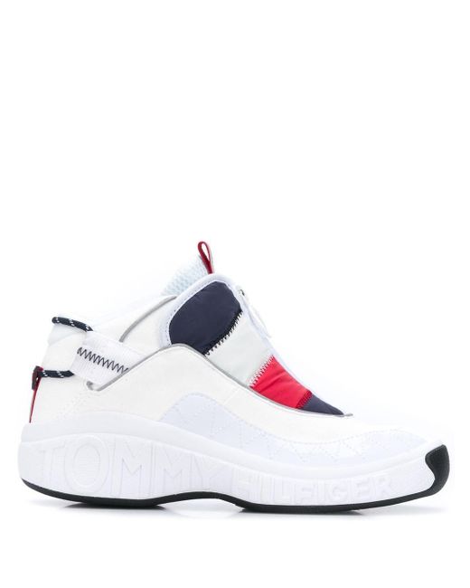 Tommy Hilfiger White Heritage Padded Zip-up Sneakers