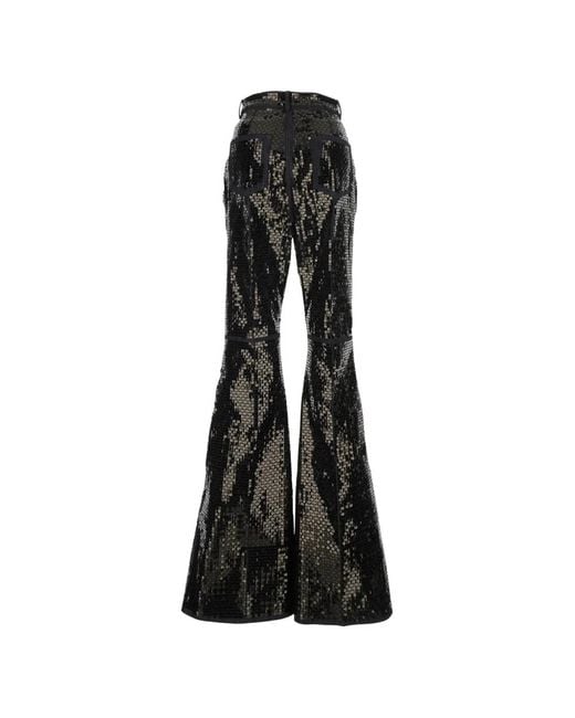 Rick Owens Black Bolan Sequinned Flared Jeans