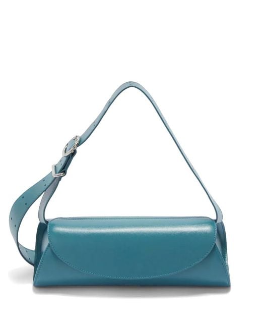 Jil Sander Blue Small Cannolo Iconic Line Shoulder Bag