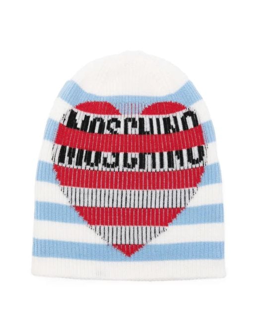 Moschino Heart Beanie Moschino heart logo beanie in black | ASOS main image 2
