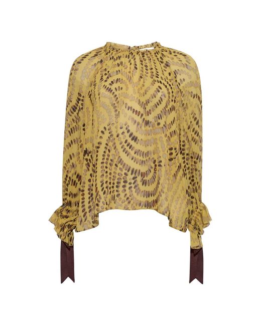 Cara Cara Metallic Cecile Ruffled Top