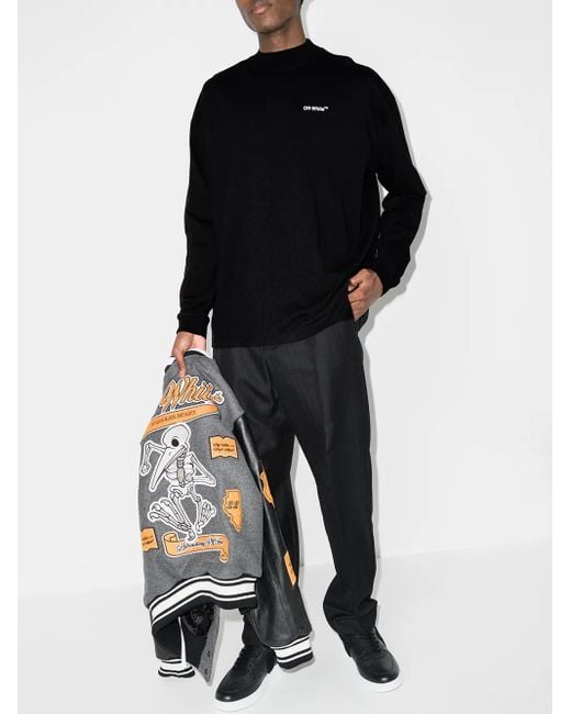 Off-White c/o Virgil Abloh Black Caravaggio Arrow Long-Sleeve T-Shirt for men