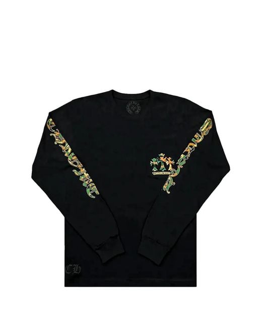 Chrome Hearts Black Horseshoe Camo Long-Sleeve Sweatshirt for men