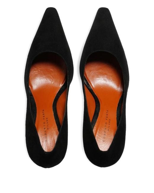 Roberto Festa Black Elais Stiletto Heel Pumps