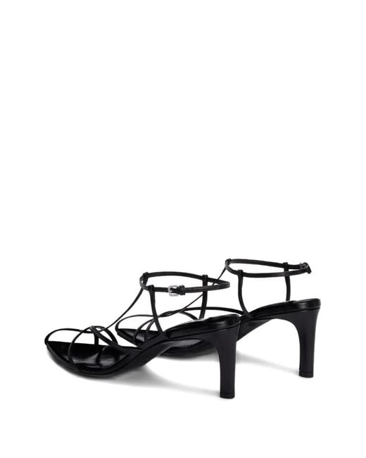 Jil Sander Black Interwoven-Straps Pointed-Toe Pumps
