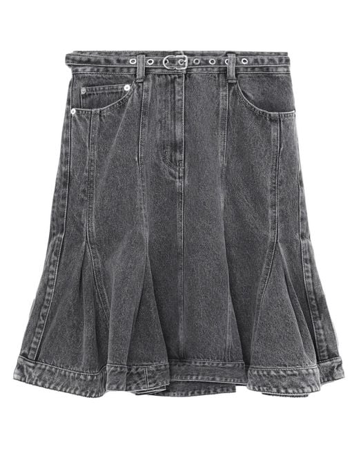 3.1 Phillip Lim Gray Belted Denim Skirt