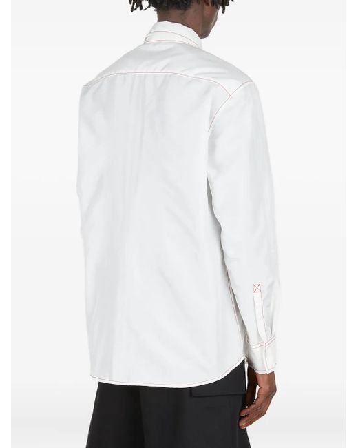 KANGHYUK White Contrast-Stitch Shirt for men