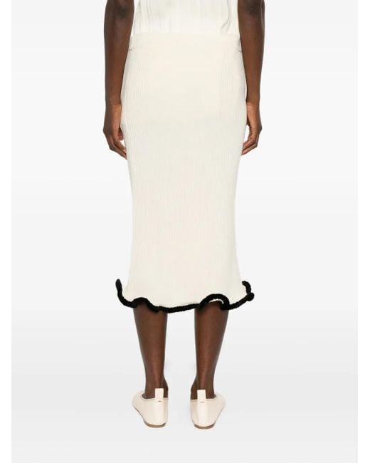Jil Sander Natural Asymmetric Midi Skirt