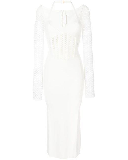Dion Lee Synthetic Column Corset Midi Dress in White | Lyst Canada