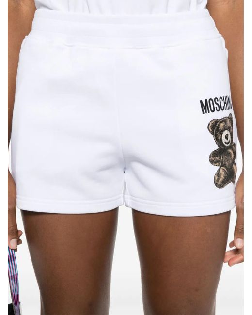 Moschino White Teddy Bear Shorts