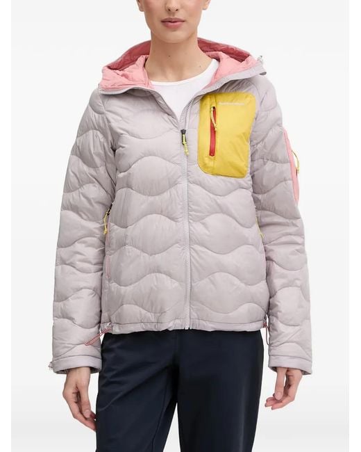 Peak Performance Gray Helium Quilted Hooded Jacket